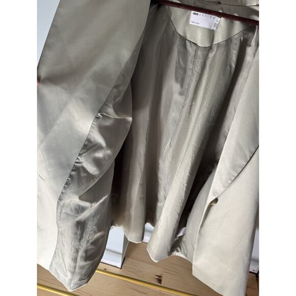 ASOS Edition Curve Women’s Plus 24 Light Green Single Breasted One Button Blazer - Picture 9 of 11